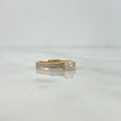 Anillo Solitario Churumbela Curva 2.1gr / T6 1/2 / Circones Blancos Blanco Dos Oros Amarillo Blanco