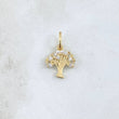 Dije Arbol 1gr / 1.8cm / Circones Blancos Oro Amarillo 18K ©