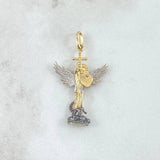 Dije San Miguel Arcángel 2.5gr / 3.5cm / Dos Oros Amarillo Blanco 18K ©