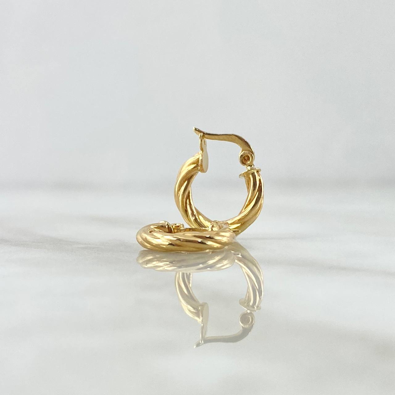 Candongas Mary 1.15gr / 1.4cm / entorchadas Oro Amarillo 18K *