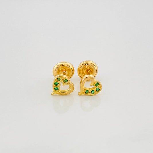 Topos Silueta Corazón 0.8 g / 5.9 mm Oro Amarillo 18K