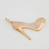 Dije Tacon 3.35g / 3.3cm Dos Oros Blanco Rosa 18K