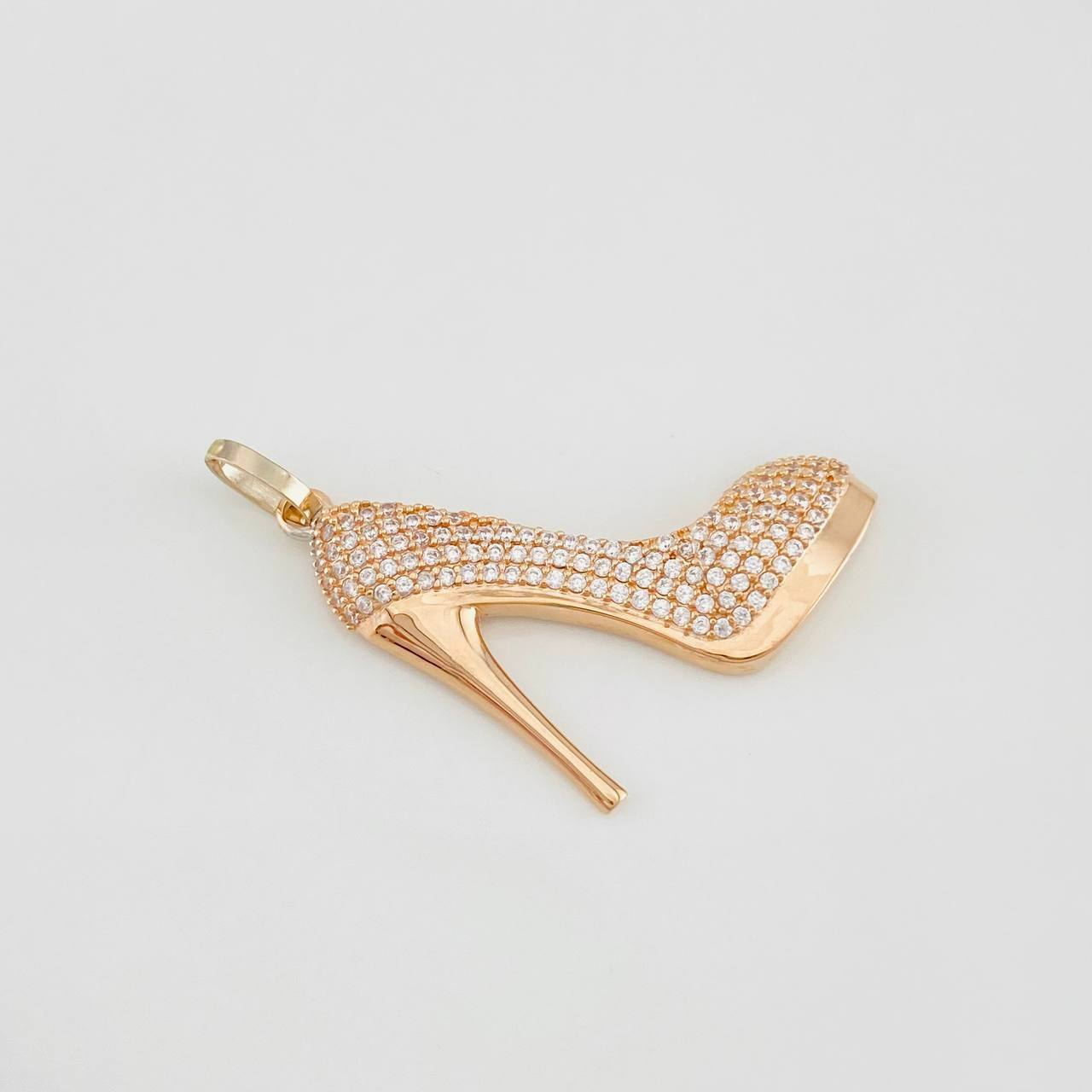 Dije Tacon 3.35g / 3.3cm Dos Oros Blanco Rosa 18K