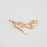 Dije Tacon 3.35g / 3.3cm Dos Oros Blanco Rosa 18K