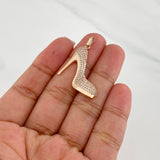 Dije Tacon 3.35g / 3.3cm Dos Oros Blanco Rosa 18K