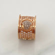 Herraje Cilindro Medusa 5.15gr / 1cm / Dos Oros Blanco Rosa 18K %