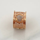 Herraje Cilindro Medusa 5.15gr / 1cm / Dos Oros Blanco Rosa 18K %
