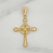 Dije Cruz Corazones 1.3gr / 3.3cm / Oro Amarillo 18K %