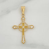 Dije Cruz Corazones 1.3gr / 3.3cm / Oro Amarillo 18K %