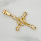 Dije Cruz Corazones 1.3gr / 3.3cm / Oro Amarillo 18K %