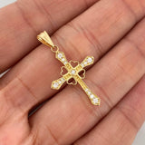 Dije Cruz Corazones 1.3gr / 3.3cm / Oro Amarillo 18K %