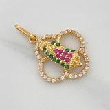 Dije Trebol Virgen Guadalupe 2.15gr / 2.5cm / Oro Amarillo 18K %