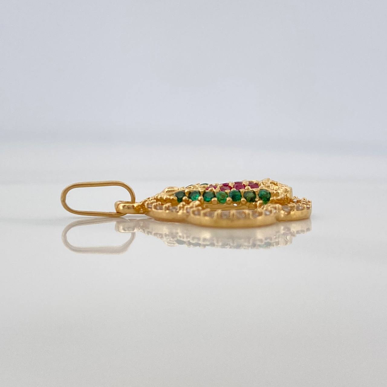 Dije Trebol Virgen Guadalupe 2.15gr / 2.5cm / Oro Amarillo 18K %