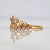 Anillo Corona 15s 1.5gr / T7 / Dos Oros Amarillo Blanco 18K %