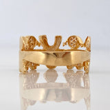 Anillo Niños 3.8gr / T6 3/4 / Dos Oros Amarillo Blanco 18K