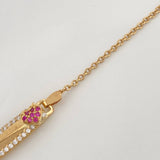 Pulso Bebé Placa Bebe Aro Seguido Corazón 3 g / 13.7 cm / 0.75 mm Oro Amarillo 18K