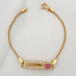 Pulso Bebé Placa Bebe Aro Seguido Corazón 3 g / 13.7 cm / 0.75 mm Oro Amarillo 18K