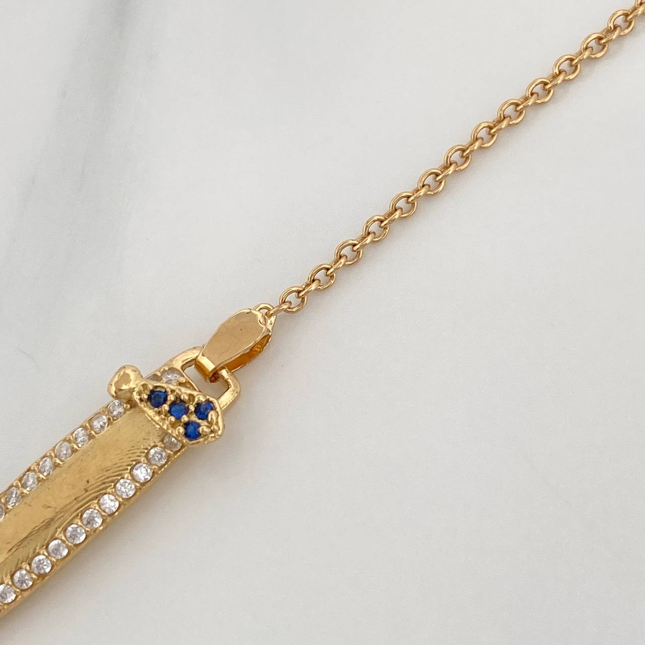 Pulso Placa Bebe Aro Seguido 2.95gr / 13.5cm / 0.7mm Oro Amarillo 18K %