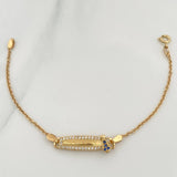 Pulso Bebé Placa Aro Seguido 3.05gr / 14.5cm / 0.7mm Oro Amarillo 18K %
