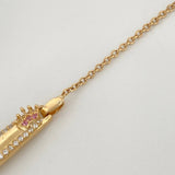 PulsoPlaca Bebe Aro Seguido Corona 2.8gr / 11.7cm / 0.7mm Oro Amarillo 18K %