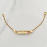 PulsoPlaca Bebe Aro Seguido Corona 2.8gr / 11.7cm / 0.7mm Oro Amarillo 18K %