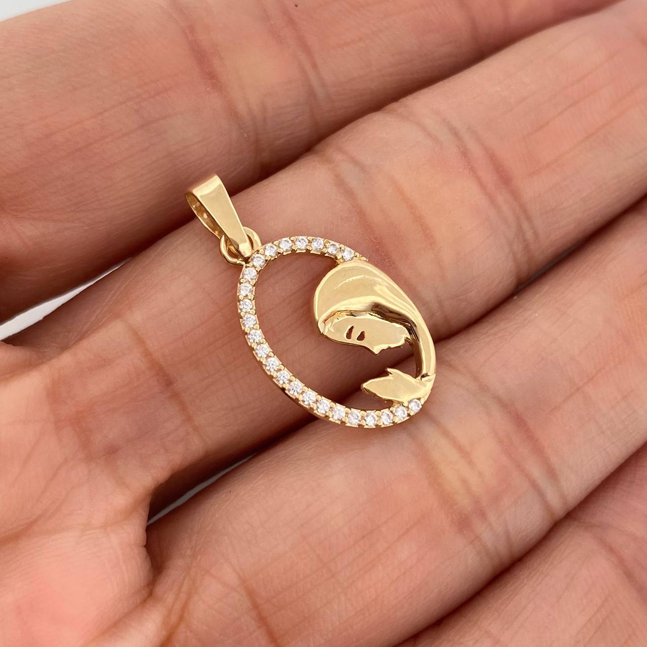 Dije Virgen Maria 1.05gr / 2.5cm / Oro Amarillo 18K %