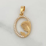 Dije Virgen Maria 1.05gr / 2.5cm / Oro Amarillo 18K %