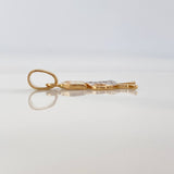 Dije Niña 1.1gr / 2.4cm / Dos Oros Amarillo Blanco 18K %