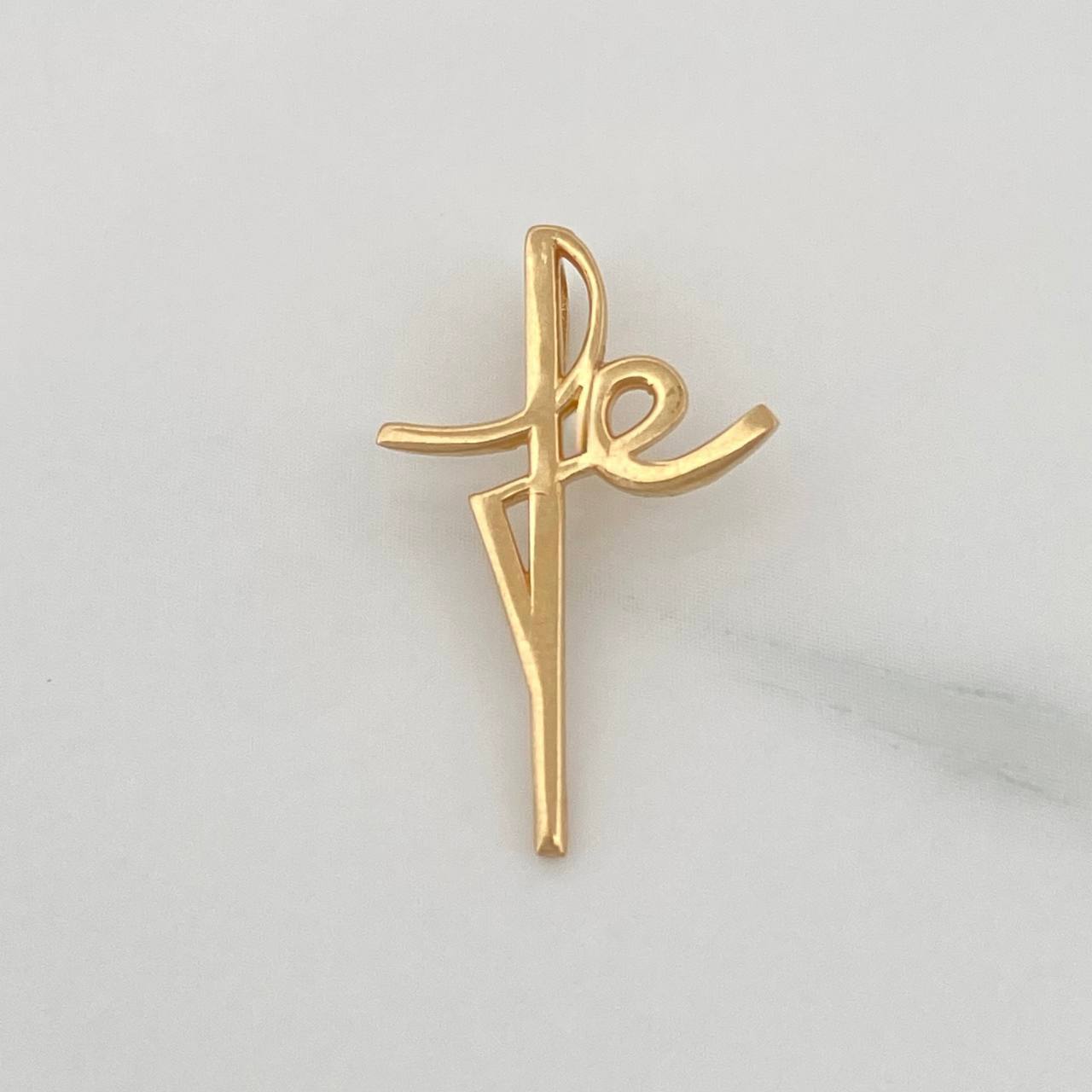 Dije Cruz Fe 0.9gr / 2.2cm / Oro Amarillo 18K %