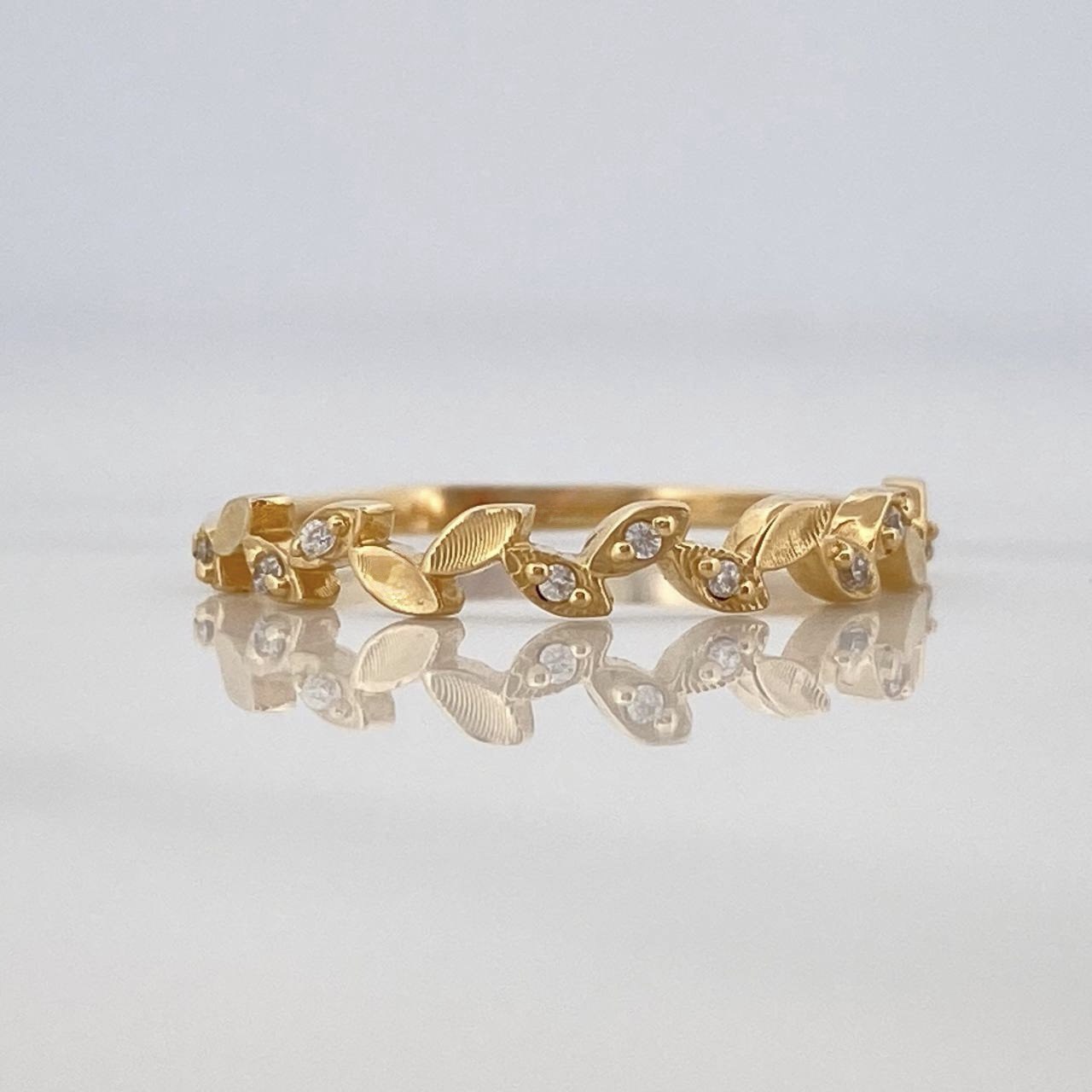 Anillo Churumbela Hojas 1.25gr / T6 1/4 / Oro Amarillo 18K %