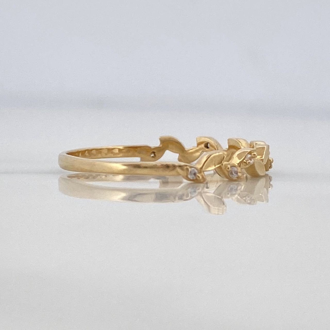 Anillo Churumbela Hojas 1.25gr / T6 1/4 / Oro Amarillo 18K %