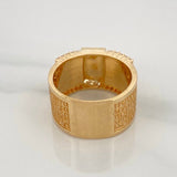 Anillo Cruz Padre Nuestro 8.85gr / T7 1/4 / Oro Amarillo 18K