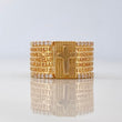Anillo Cruz Padre Nuestro 8.85gr / T7 1/4 / Oro Amarillo 18K