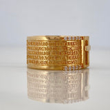 Anillo Cruz Padre Nuestro 8.85gr / T7 1/4 / Oro Amarillo 18K