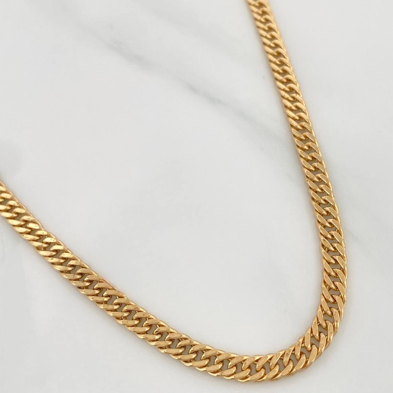 Cadena Cubana Reticulada 11.85gr / 60.5cm / 3.8mm Oro Amarillo +3 18K %