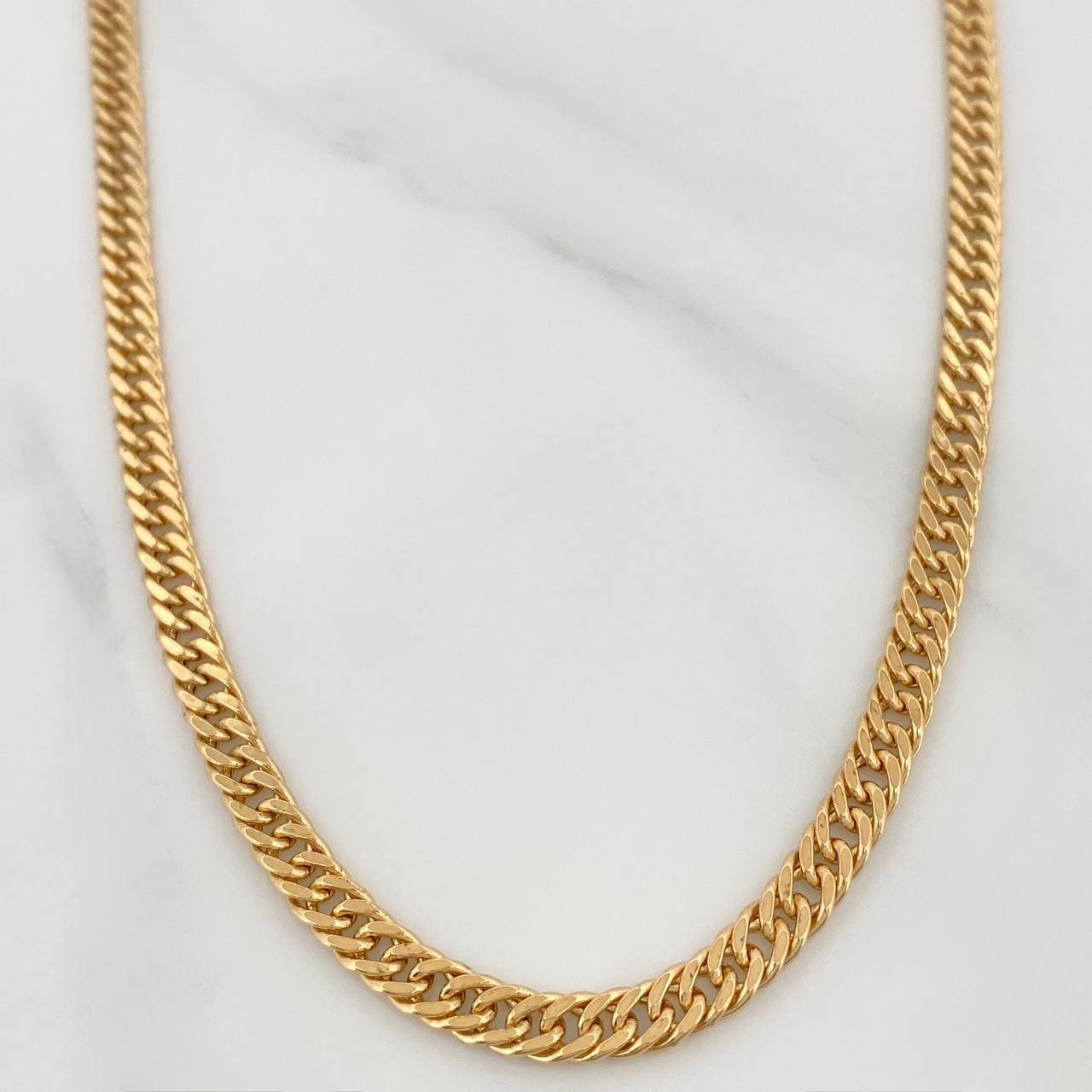 Cadena Cubana Reticulada 11.85gr / 60.5cm / 3.8mm Oro Amarillo +3 18K %
