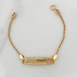 PulsoPlaca Bebe Aro Seguido Corona 2.8gr / 11.7cm / 0.7mm Oro Amarillo 18K %