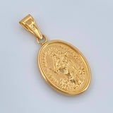 Dije Virgen Maria Auxiliadora 2.3gr / 3.8cm / Oro Amarillo 18K $