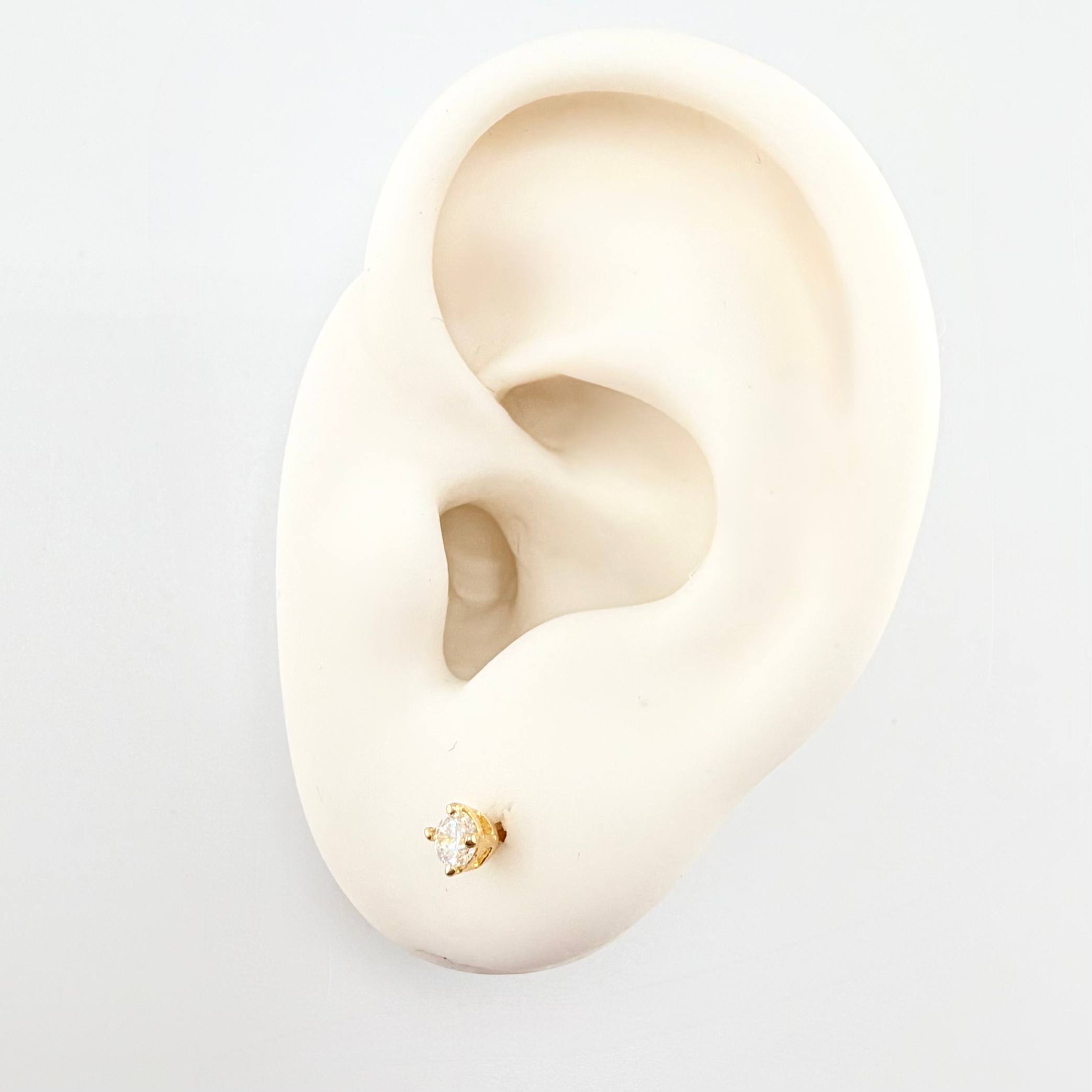 Topos Bisel 0.65gr / 3.2mm Oro Amarillo 18K *