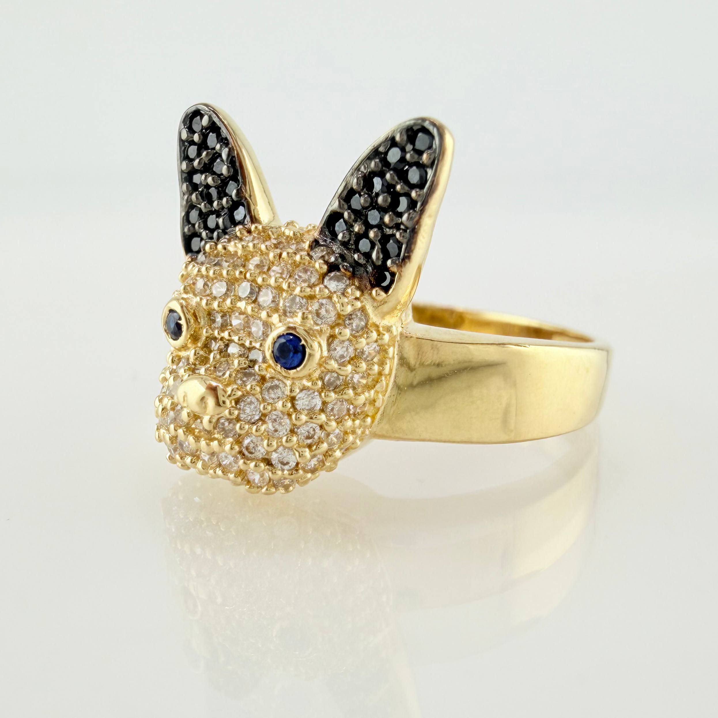 Anillo Perro 5.35gr / T7 3/4 / Oro Amarillo 18K *