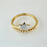 Anillo Estrella Fugaz 1.8gr / T6 1/4 / Oro Amarillo 18K ©