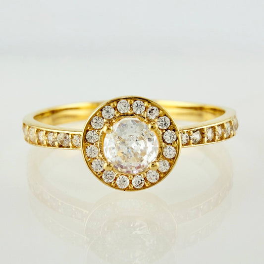 Anillo Halo 2.45gr / T9 / Oro Amarillo 18K *