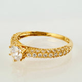 Anillo Solitario Churumbela 2.05gr / T7 3/4 / Oro Amarillo 18K *