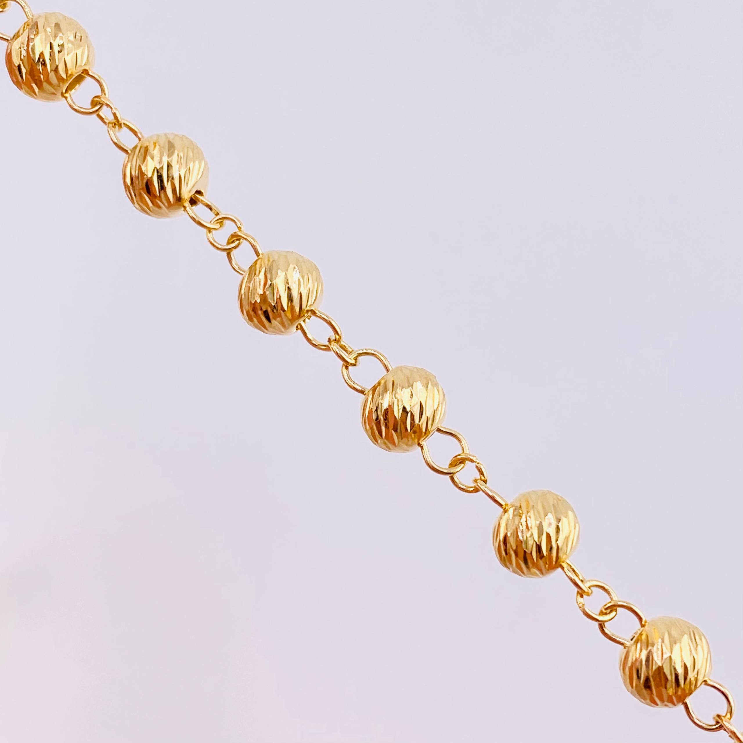 Rosario Virgen Milagrosa 23g / 65cm / 6mm Oro Amarillo 18K