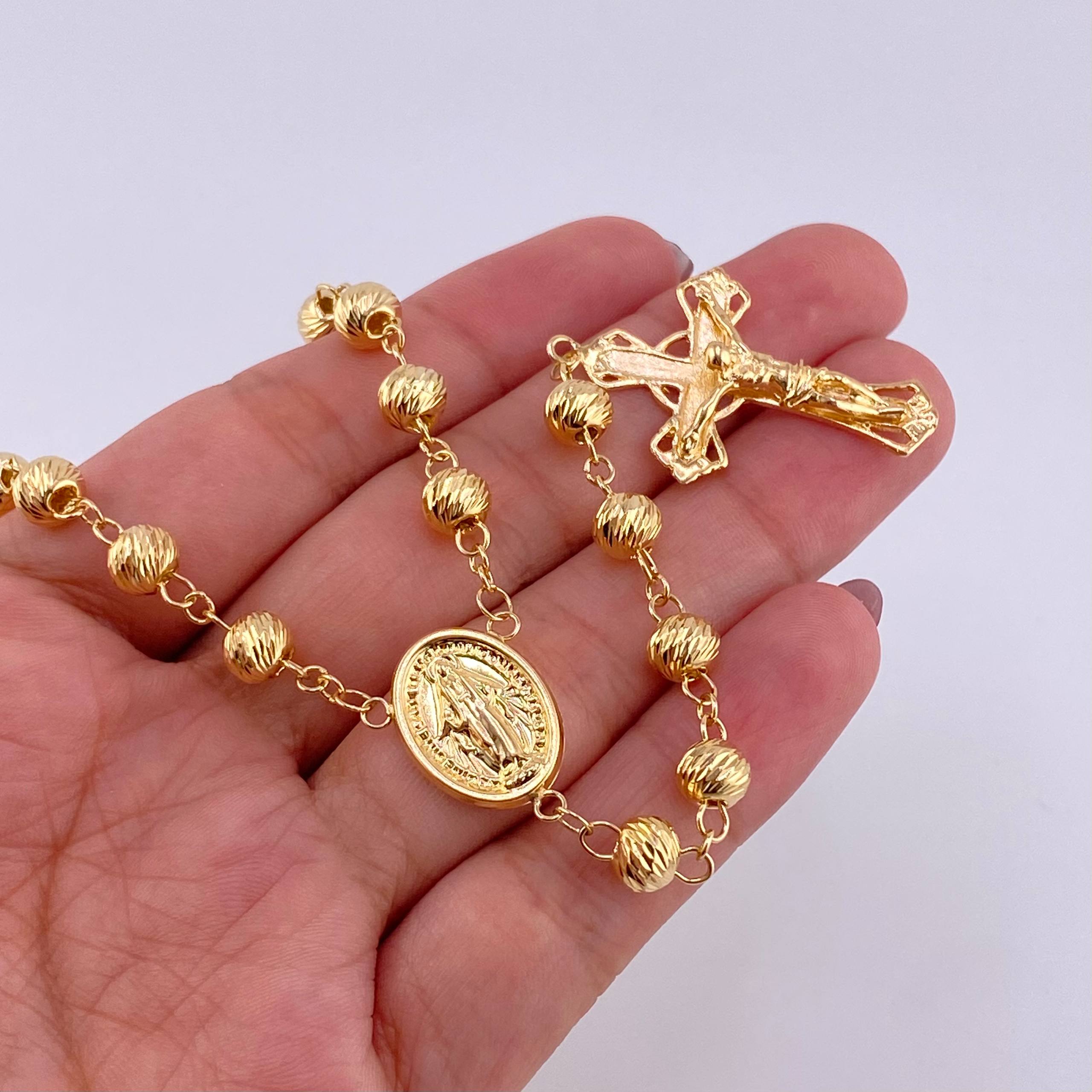 Rosario Virgen Milagrosa 23g / 65cm / 6mm Oro Amarillo 18K