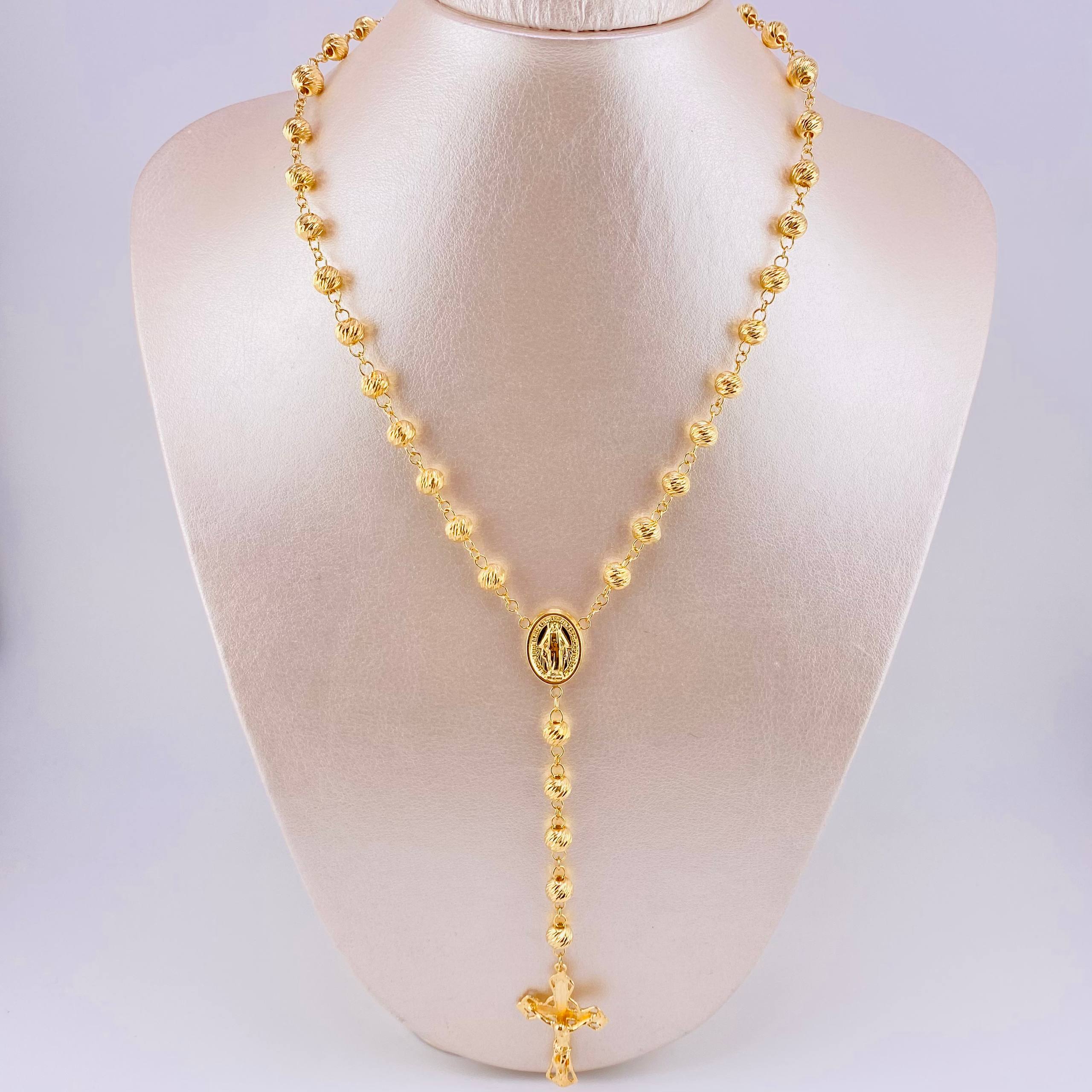 Rosario Virgen Milagrosa 23g / 65cm / 6mm Oro Amarillo 18K