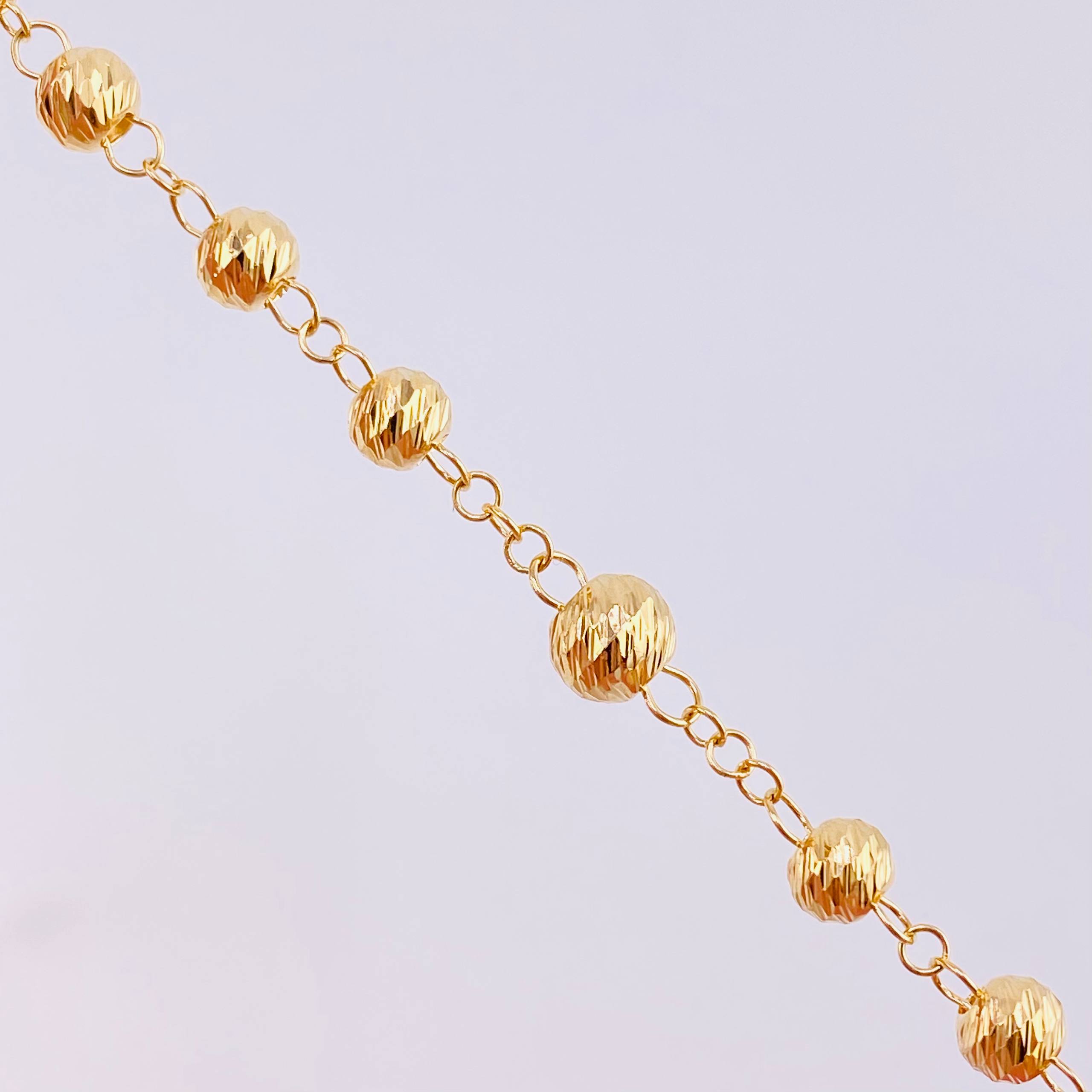 Rosario Virgen Milagrosa 13.5g / 60cm / 5mm Oro Amarillo 18K