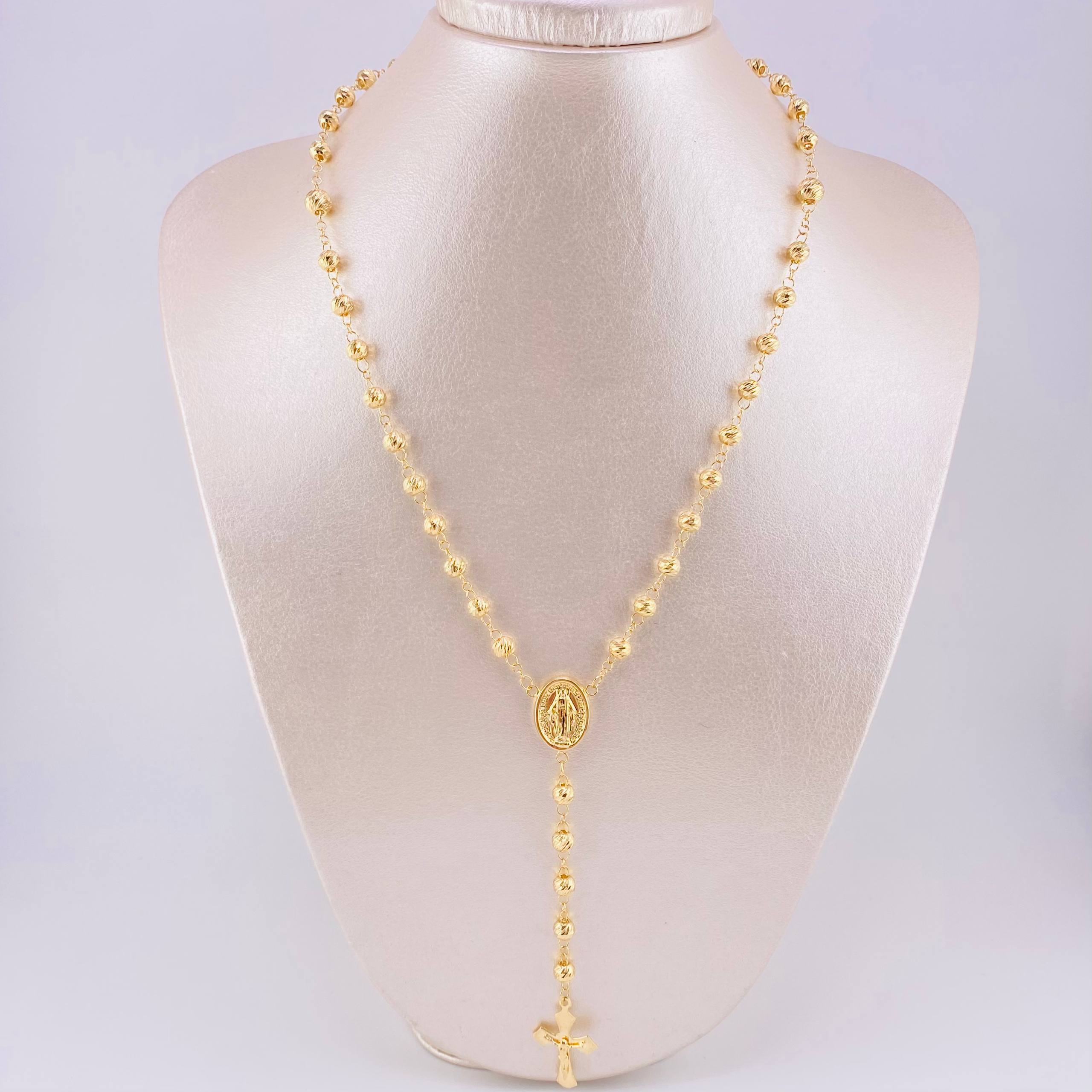 Rosario Virgen Milagrosa 13.5g / 60cm / 5mm Oro Amarillo 18K