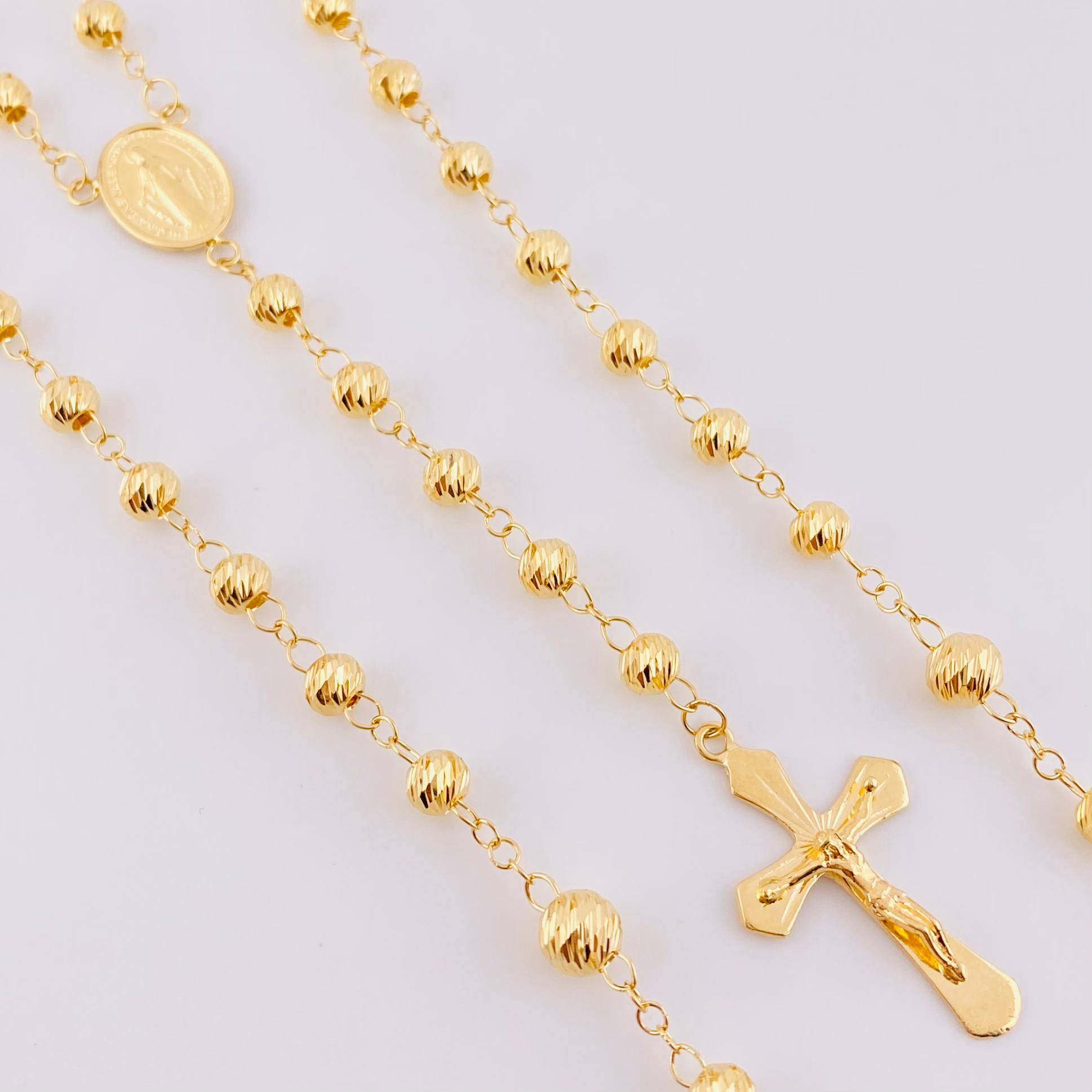 Rosario Virgen Milagrosa 14.8g / 60cm / 5mm Oro Amarillo 18K