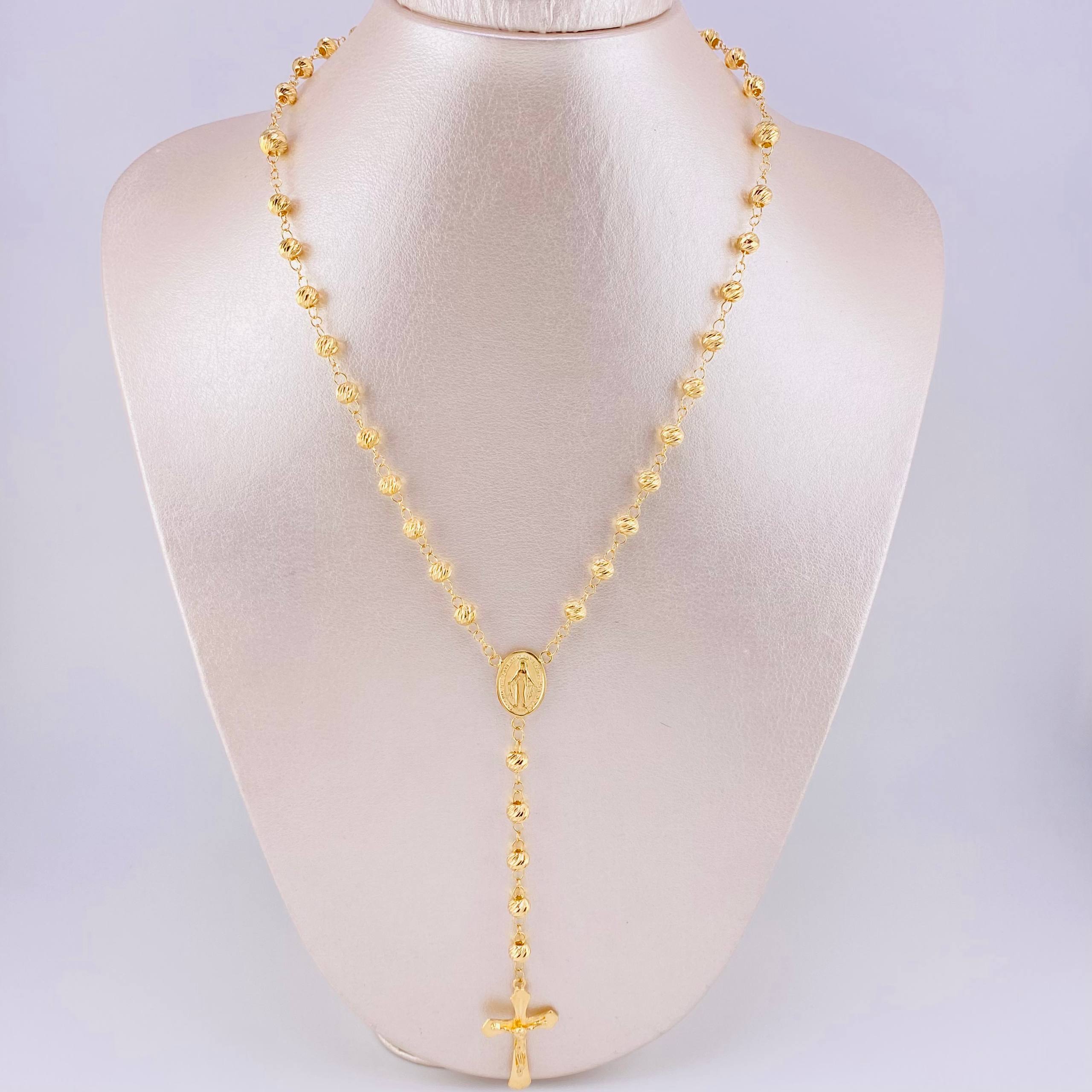 Rosario Virgen Milagrosa 14.8g / 60cm / 5mm Oro Amarillo 18K